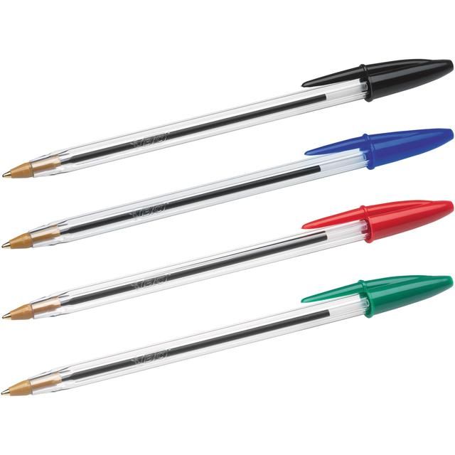 BIC Cristal Original Ballpoint Pens Assorted Box of 4 4 per pack - McGrocer