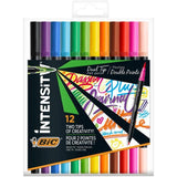 BIC Intensity Dual Tip Felt Pens Pack of 12 - McGrocer