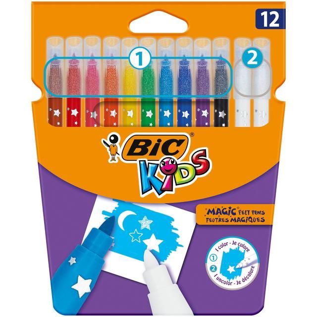 BIC Kids Magic Felt Pens Pack of 12   12 per pack - McGrocer
