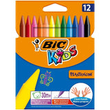 BIC Kids Plastidecor Crayons Wallet of 12   12 per pack - McGrocer