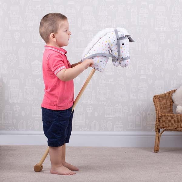 Bigjigs Toys Patterned Hobby Horse - McGrocer