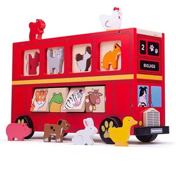 Bigjigs Toys Shape Sorter Bus Toy - McGrocer