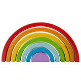 Bigjigs Toys Small Wooden Stacking Rainbow Toy - McGrocer