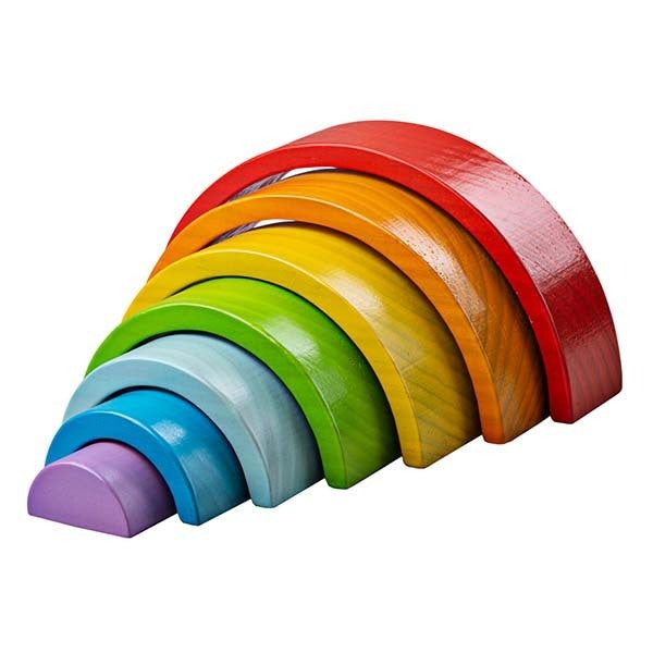 Bigjigs Toys Small Wooden Stacking Rainbow Toy - McGrocer