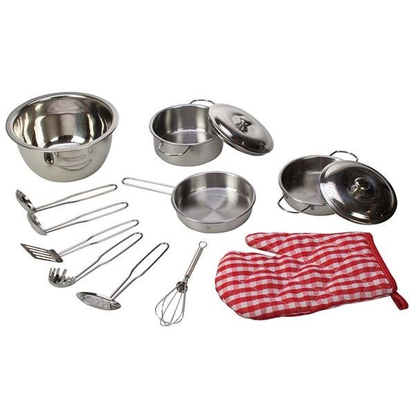 Bigjigs Toys Stainless Steel Kitchenware Set - McGrocer
