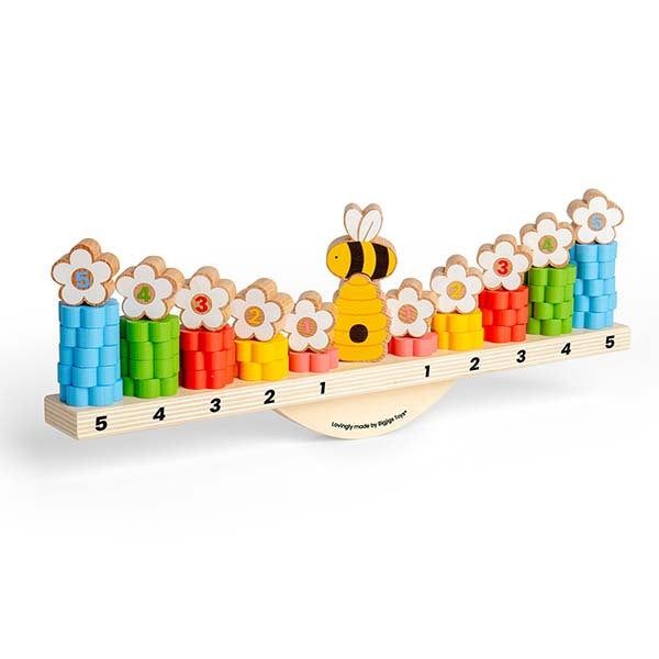 Bigjigs Toys Wooden Bee Balanced Game, 44 Play Pieces - McGrocer