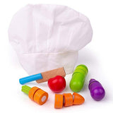 Bigjigs Toys Wooden Cutting Vegetables Chef Set - McGrocer