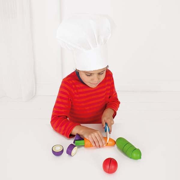 Bigjigs Toys Wooden Cutting Vegetables Chef Set - McGrocer