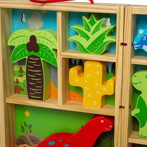 Bigjigs Toys Wooden Dinosaur Animal Play Box - McGrocer