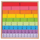 Bigjigs Toys Wooden Fractions Tray - McGrocer