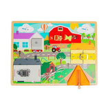 Bigjigs Toys Wooden Life Skills Activity Board - McGrocer