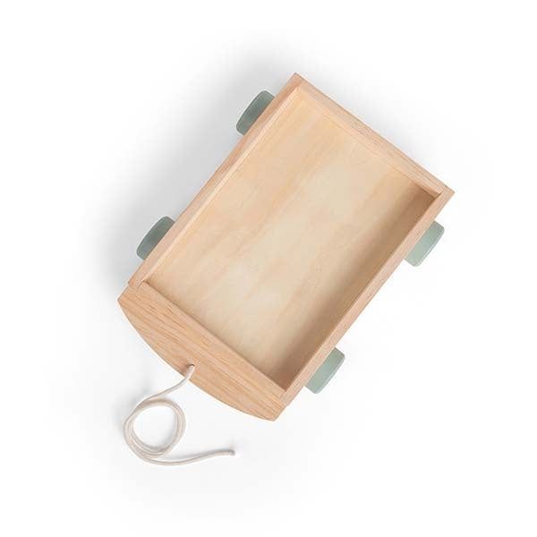 Bigjigs Toys Wooden Pull Along Brick Cart - McGrocer