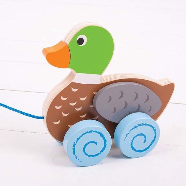 Bigjigs Toys Wooden Pull Along Duck Toy - McGrocer