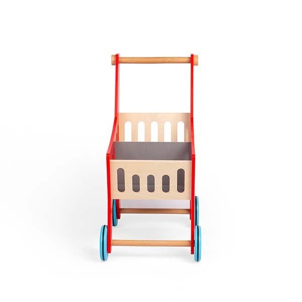 Bigjigs Toys Wooden Shopping Trolley Toy - McGrocer