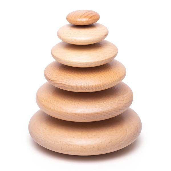 Bigjigs Toys Wooden Stacking Pebbles Toy - McGrocer