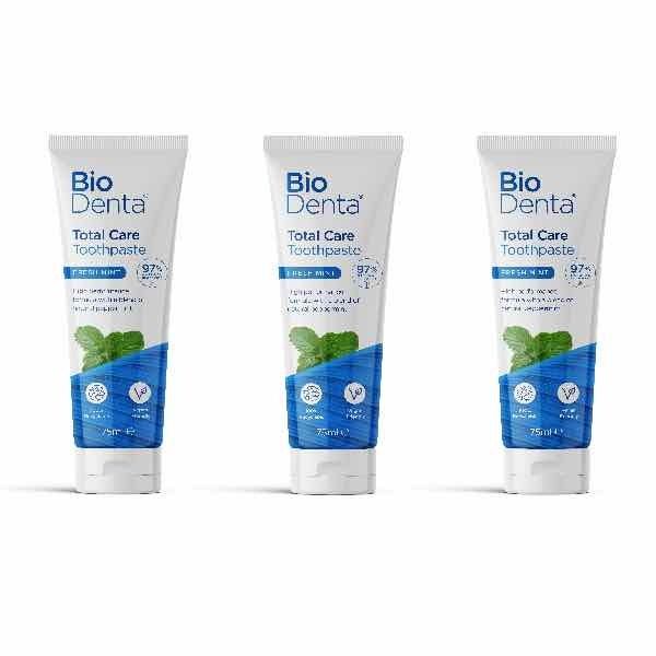 BioDenta Natural Whitening Toothpaste TOTAL CARE Vegan-3pk - McGrocer