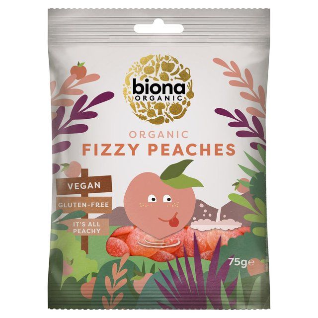 Biona Organic Fizzy Peaches 75g - McGrocer