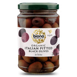 Biona Organic Pitted Black Olives in Brine   280g - McGrocer