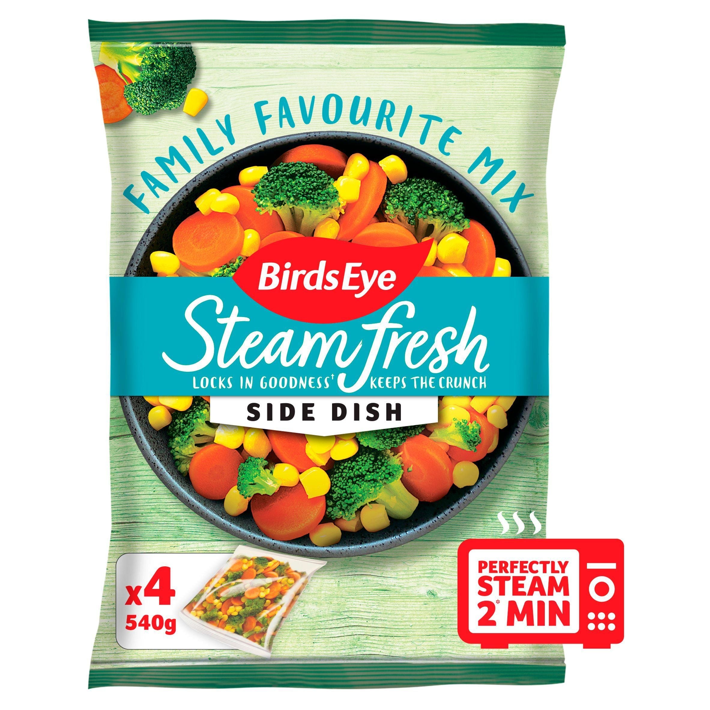 Birds Eye Steamfresh Family Favourites Steam Bags x4 540g - McGrocer