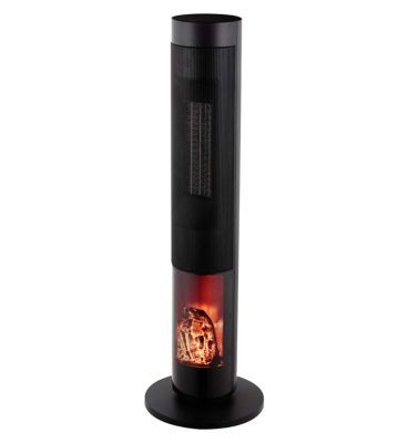 Black & Decker 2KW Flame Effect Ceramic Tower Heater with Remote Control - McGrocer