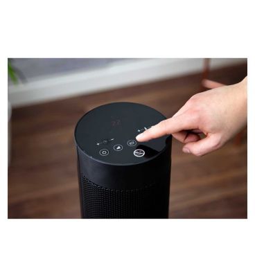 Black & Decker 2KW Flame Effect Ceramic Tower Heater with Remote Control - McGrocer