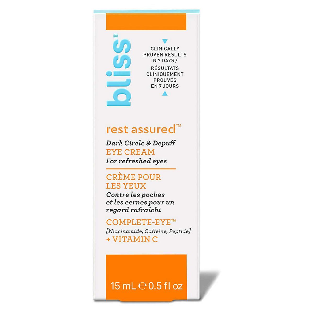 Bliss Rest Assured Eye Cream 15ml - McGrocer