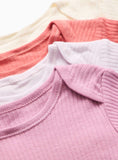 Bloom Ribbed Plain Long Sleeve Bodysuit 4 Pack Up to 1 mth - McGrocer
