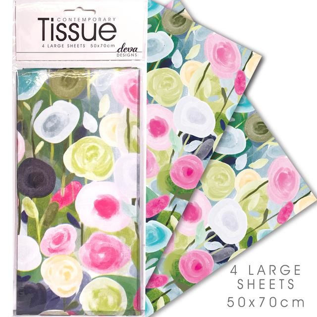 Blooming Blush Tissue Paper   4 per pack - McGrocer