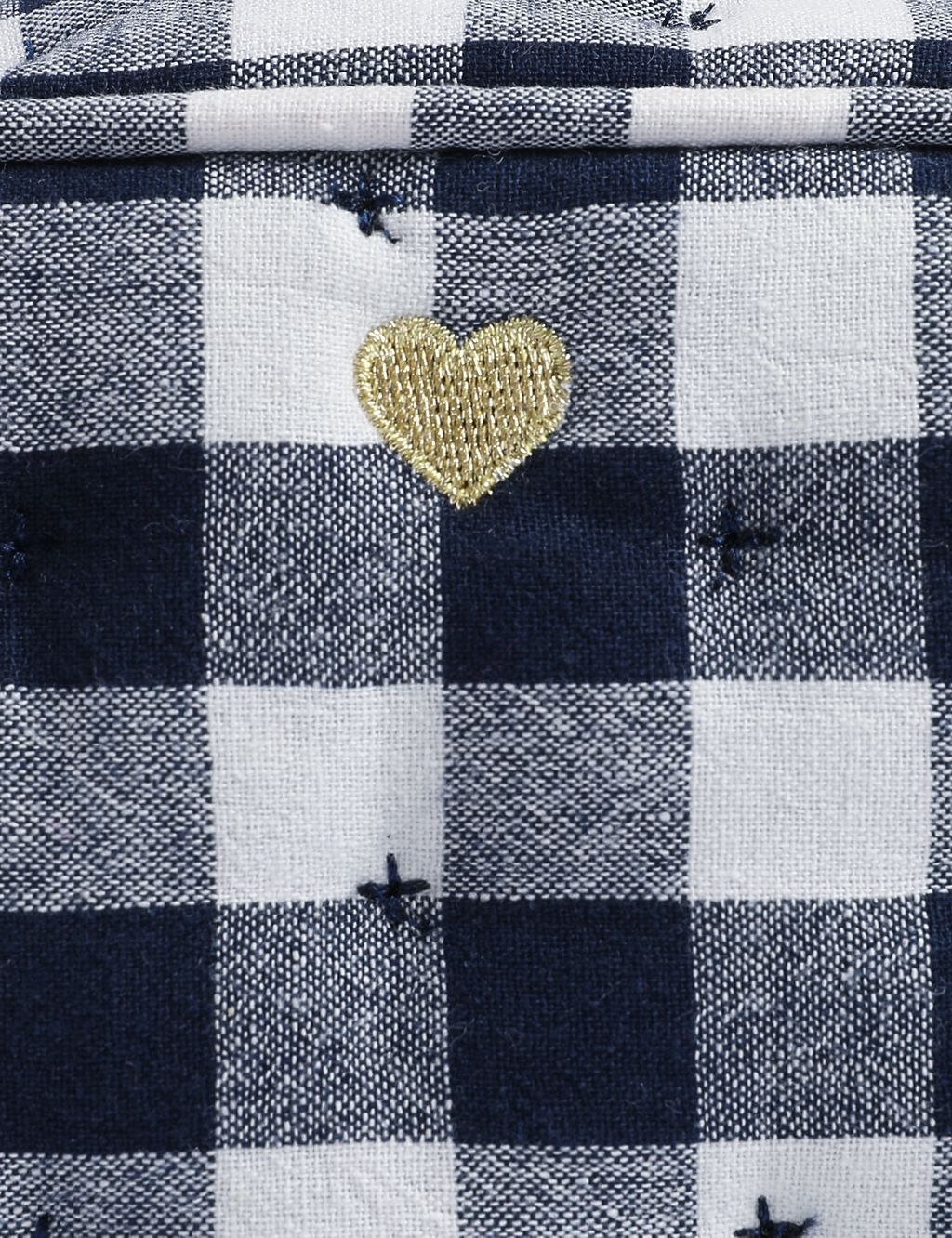 Blue and White Gingham Cosmetic Bag - McGrocer