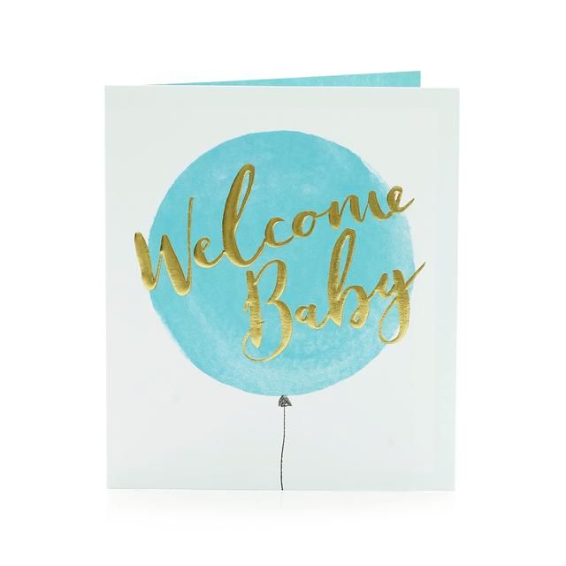 Blue Balloon New Baby Card - McGrocer