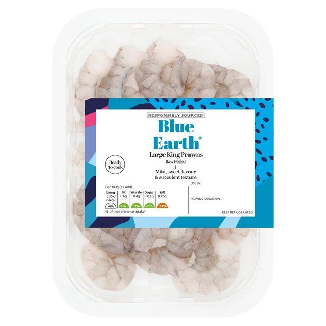 Blue Earth Foods Raw King Prawns   150g - McGrocer