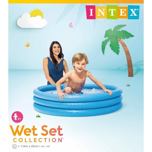 Blue Inflatable Paddling Pool 3yrs+ - McGrocer