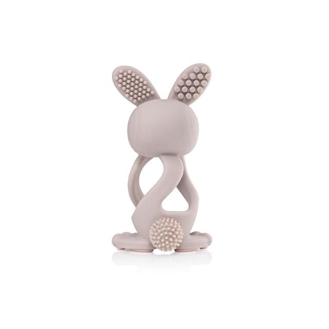 Bobbie Bunny Baby Teether Toy Cappuccino Grey - McGrocer