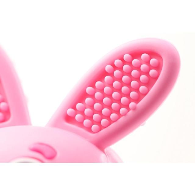 Bobbie Bunny Baby Teether Toy Rose Pink - McGrocer
