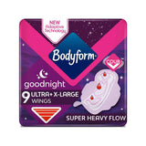 Bodyform Ultra Towels Goodnight Extra Large Wings x9 - McGrocer