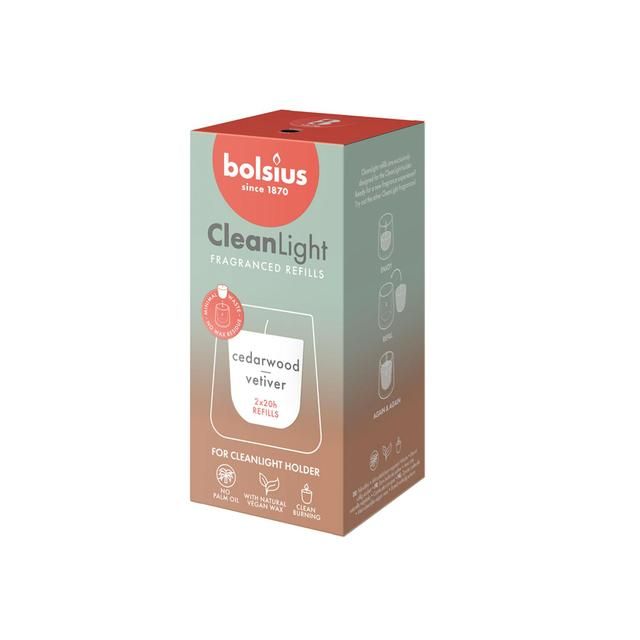 Bolsius Cleanlight Refil - Cedar Wood & Vetiver 2 per pack - McGrocer