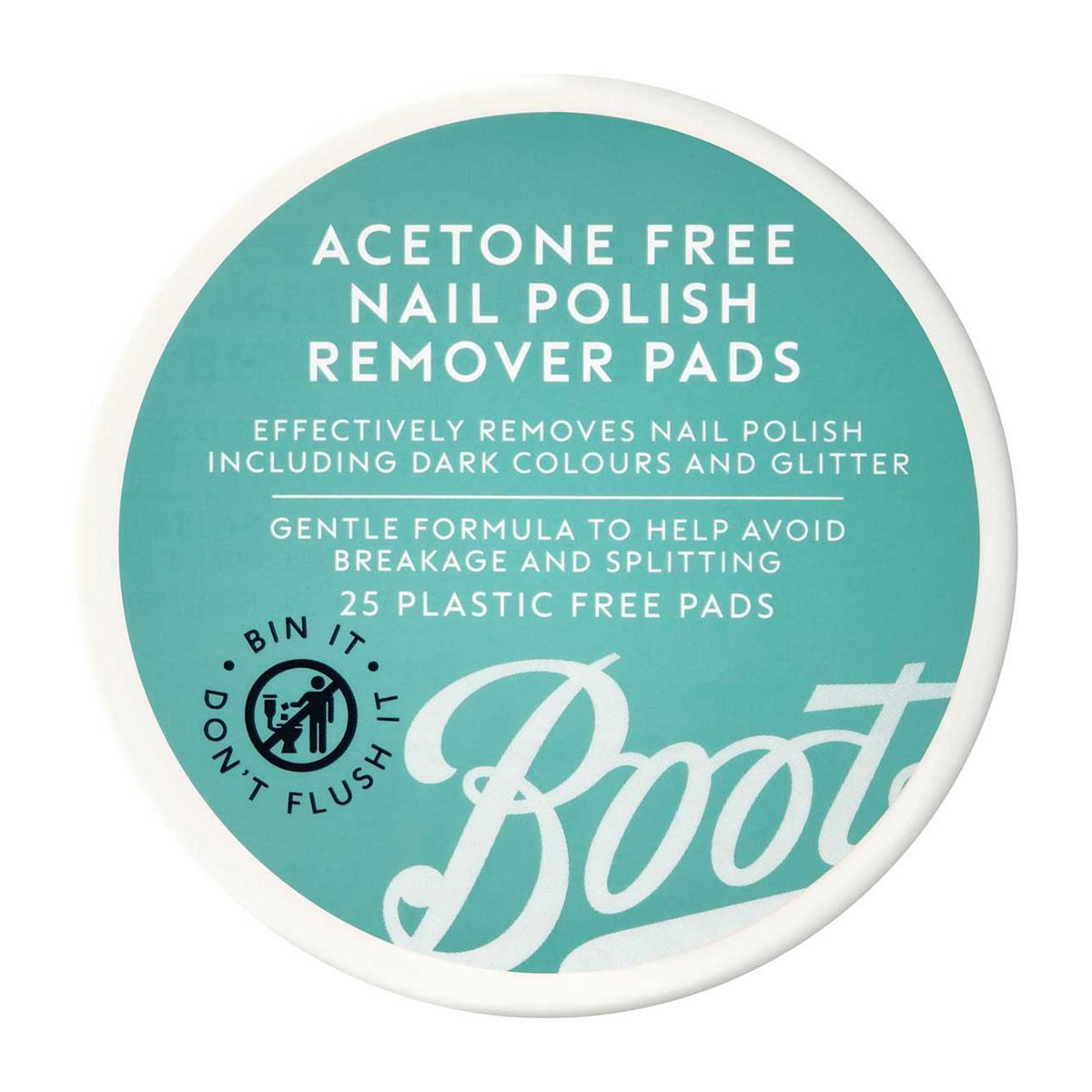 Boots Acetone Free Nail Polish Remover Pads 25s - McGrocer