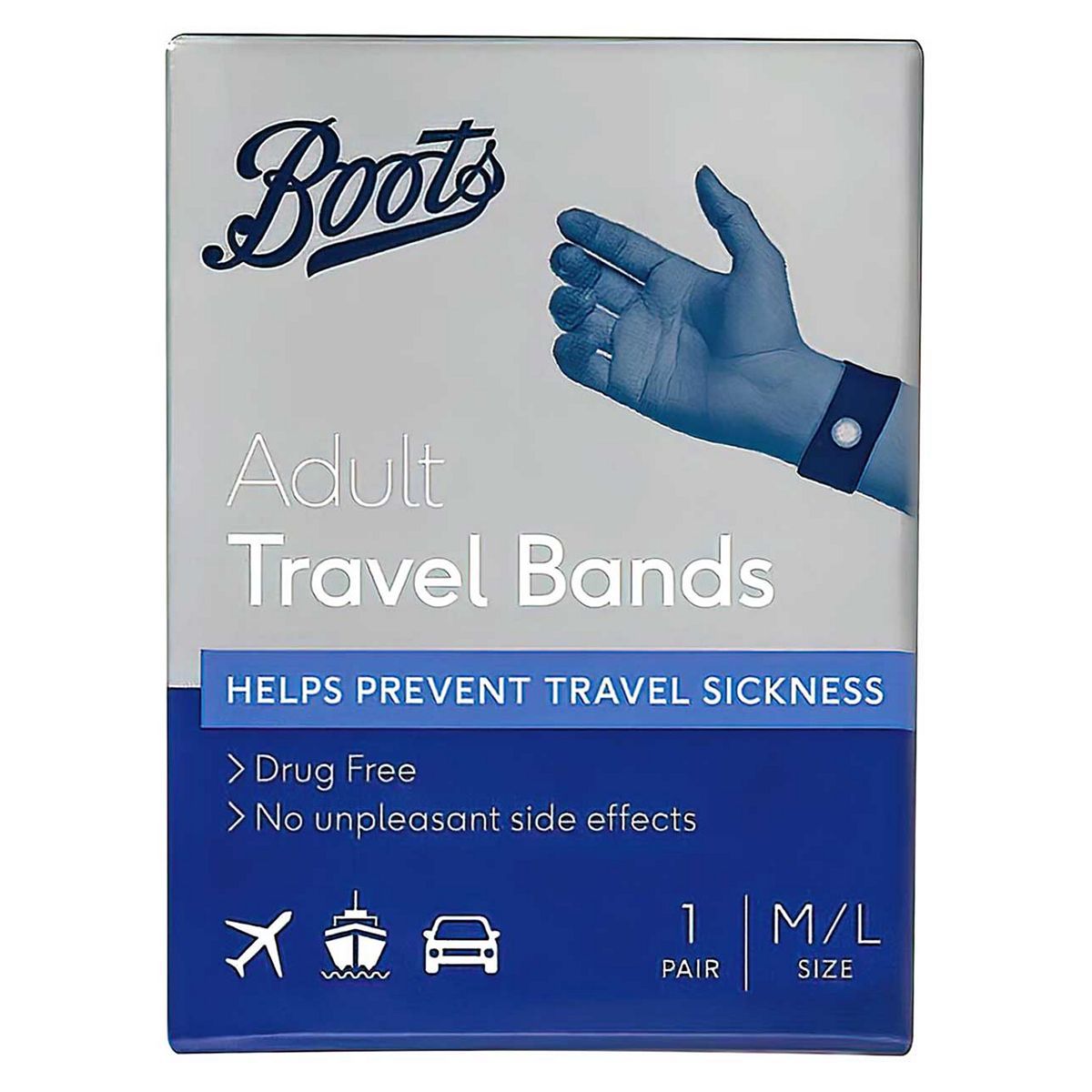 Boots Adult Travel Bands (1 Pair) 12 years + - McGrocer