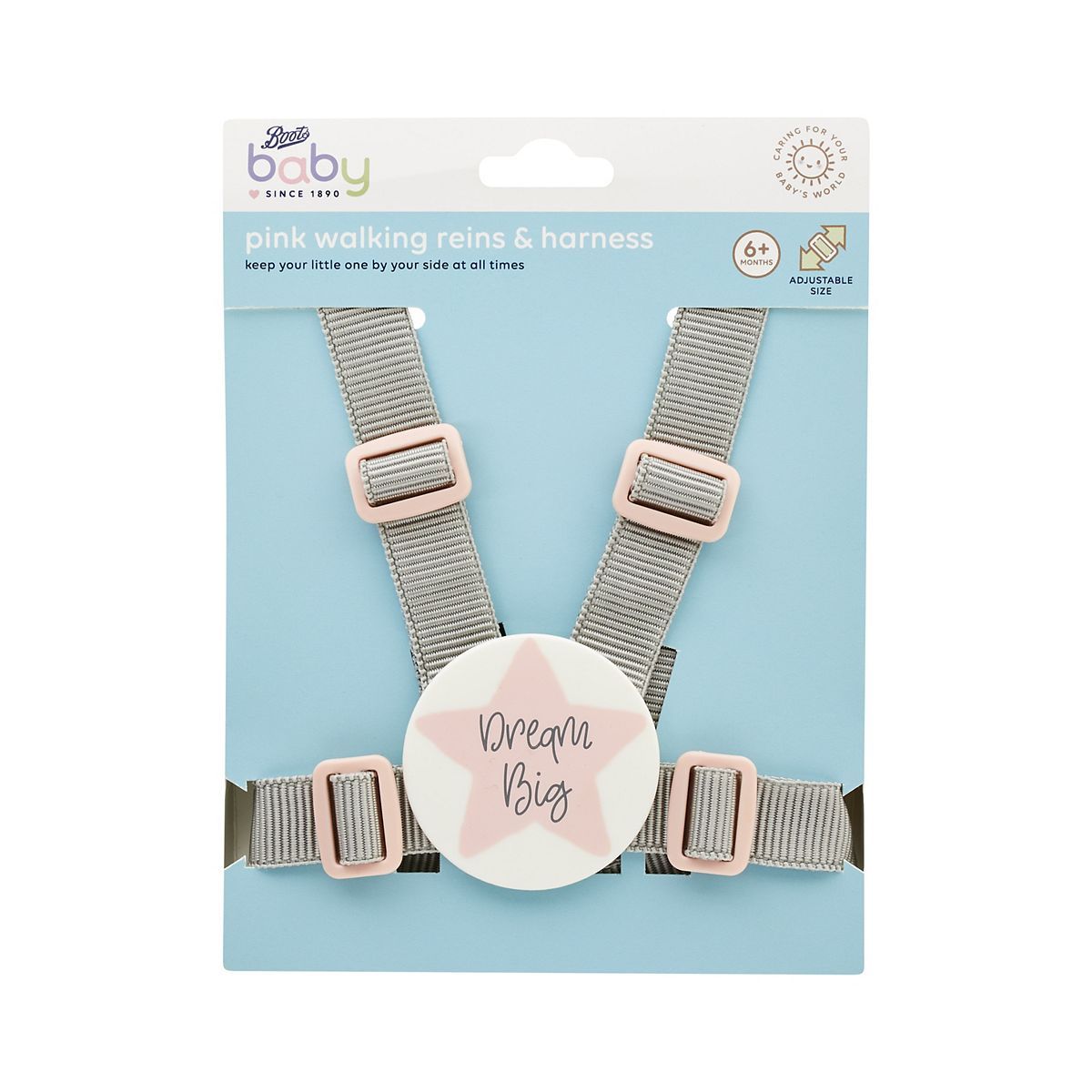 Boots Baby Harness & Reins - Pink - McGrocer