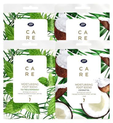 Boots CARE Foot Mask Bundle 4 X Moisturising Foot Socks - McGrocer