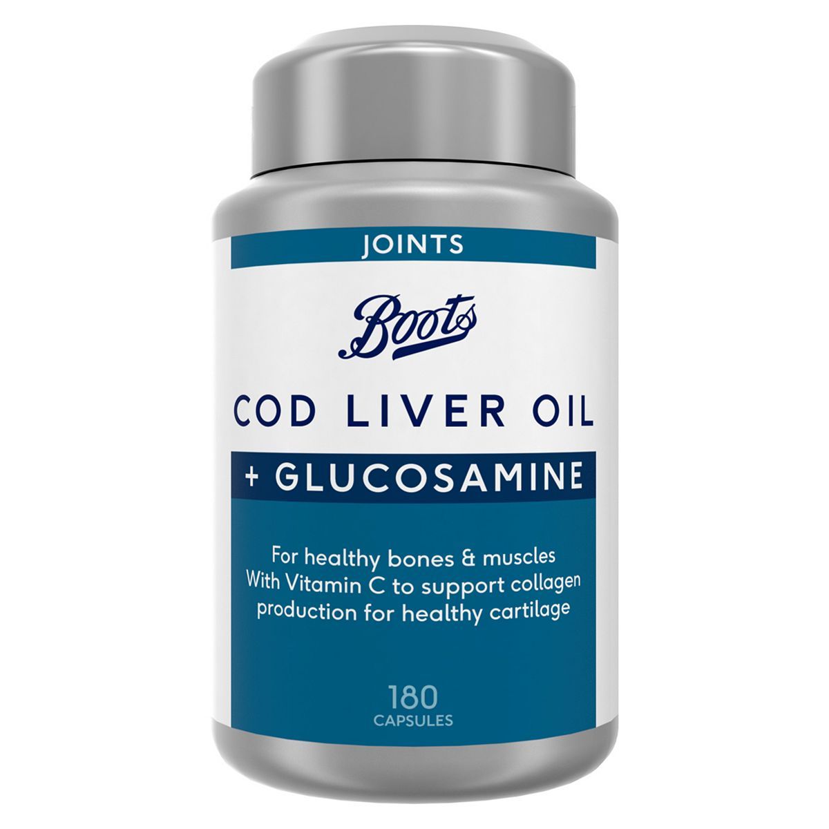 Boots Cod Liver Oil + Glucosamine - 180 Capsules (6 month supply) - McGrocer