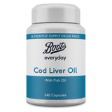 Boots everyday Cod Liver Oil 240 Capsules - McGrocer