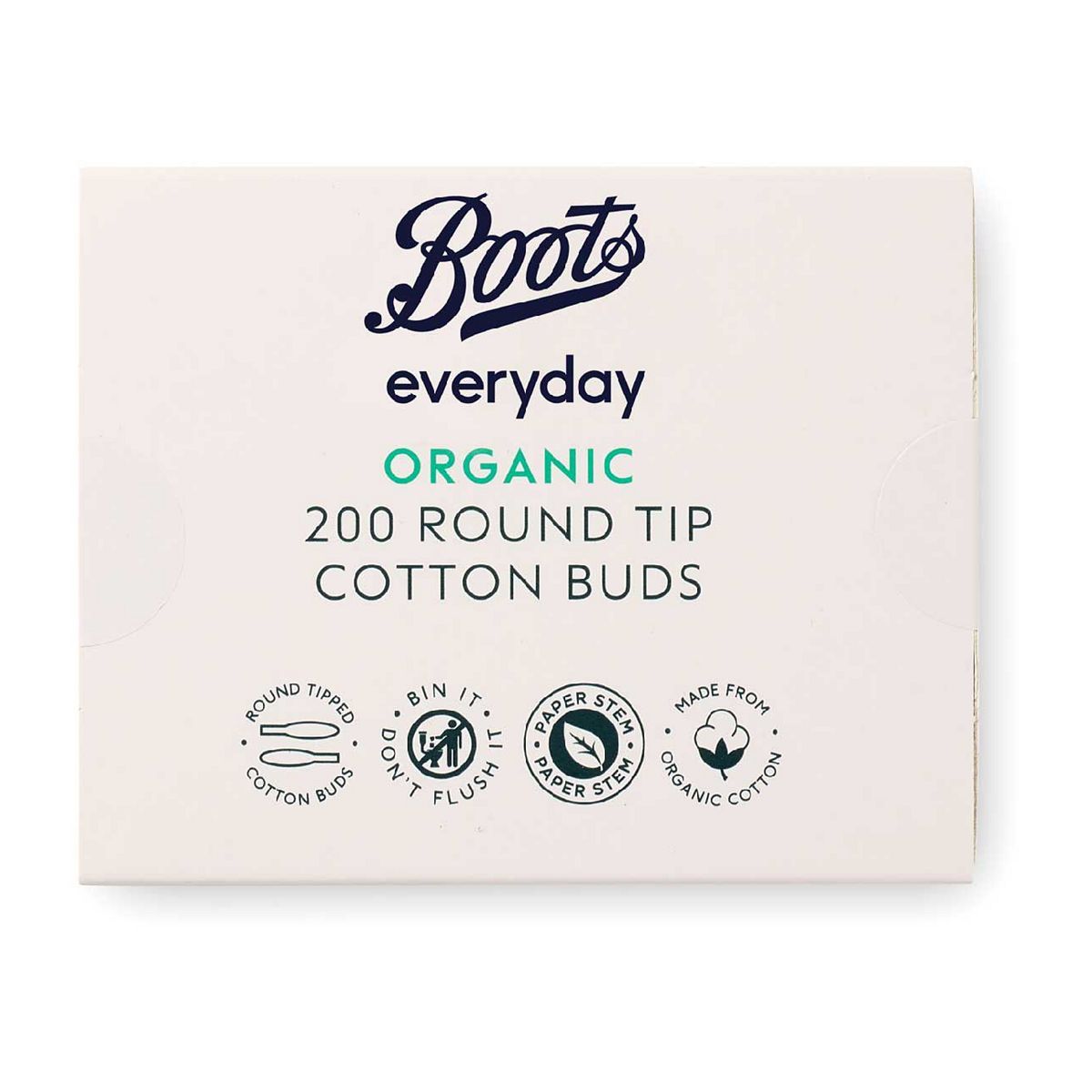 Boots Everyday Organic Round Tip Cotton Buds 200 buds - McGrocer