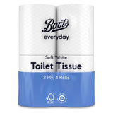 Boots Everyday Toilet Roll 4x Pack - McGrocer