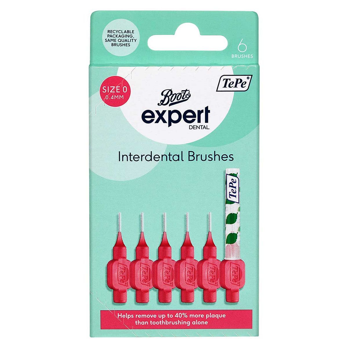 Boots Expert TePe 0.4mm Interdental Brush 6s - McGrocer