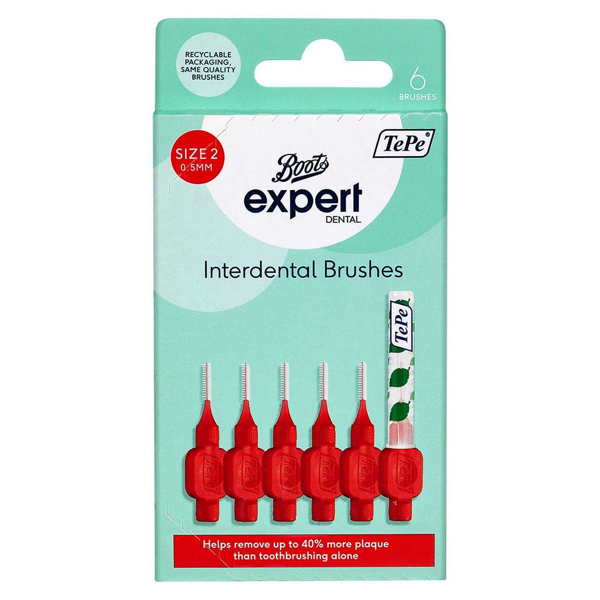 Boots Expert TePe 0.5mm Interdental Brushes 6s - McGrocer