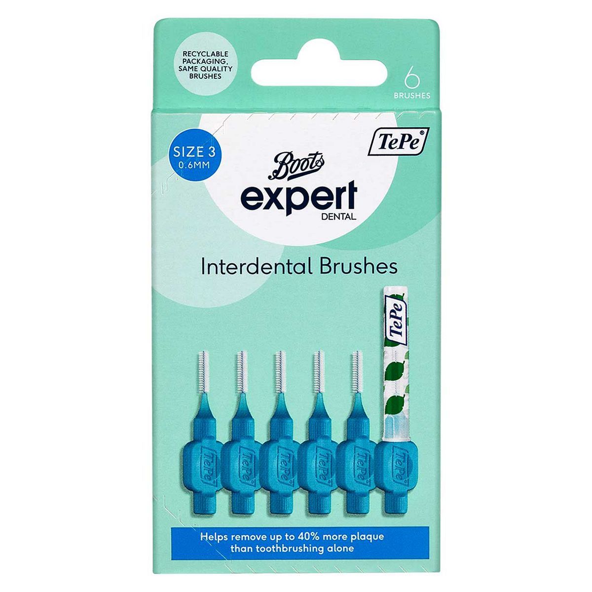 Boots Expert TePe 0.6mm Interdental Brush 6s - McGrocer