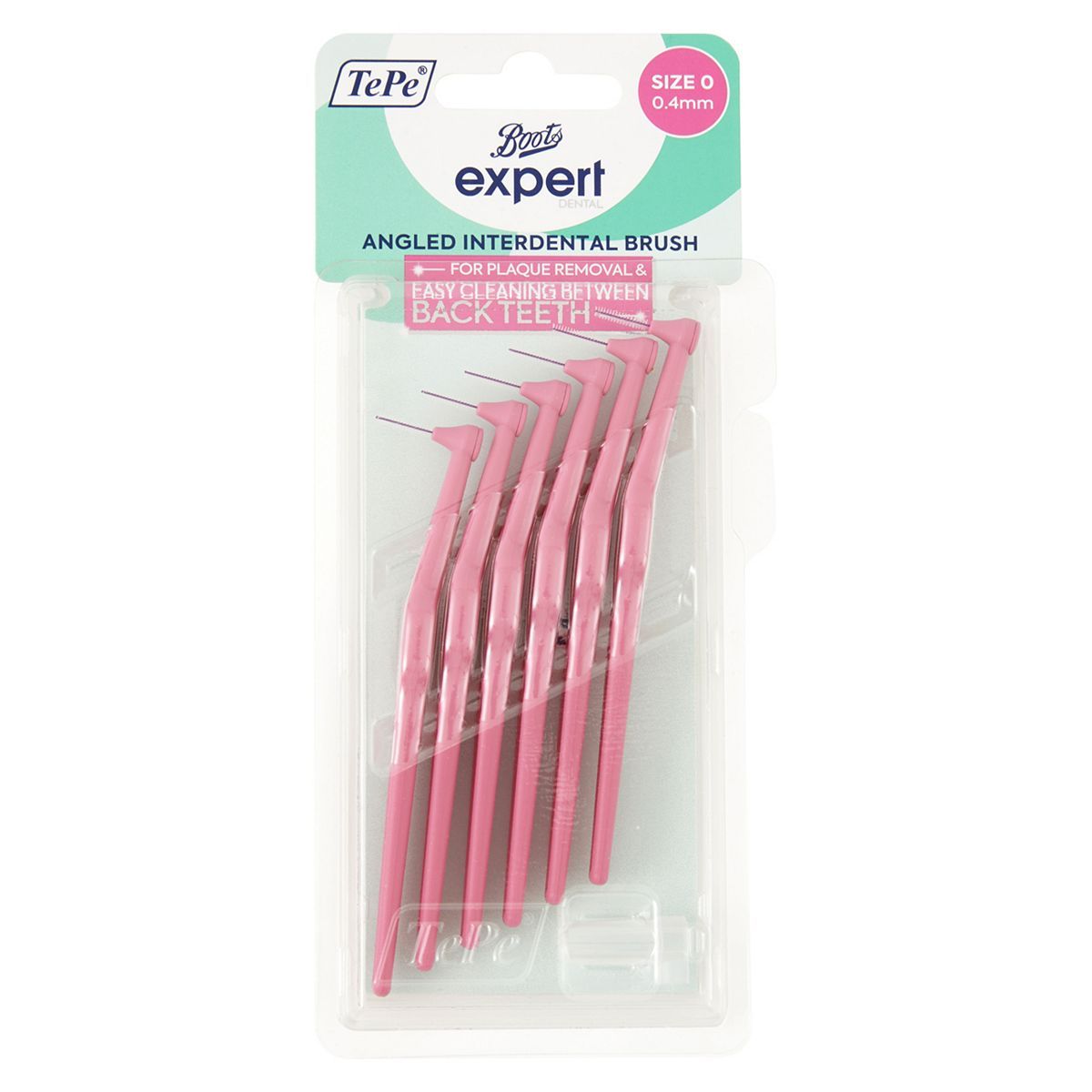 Boots Expert TePe Angled Interdental Brush Pink 0.4mm - McGrocer