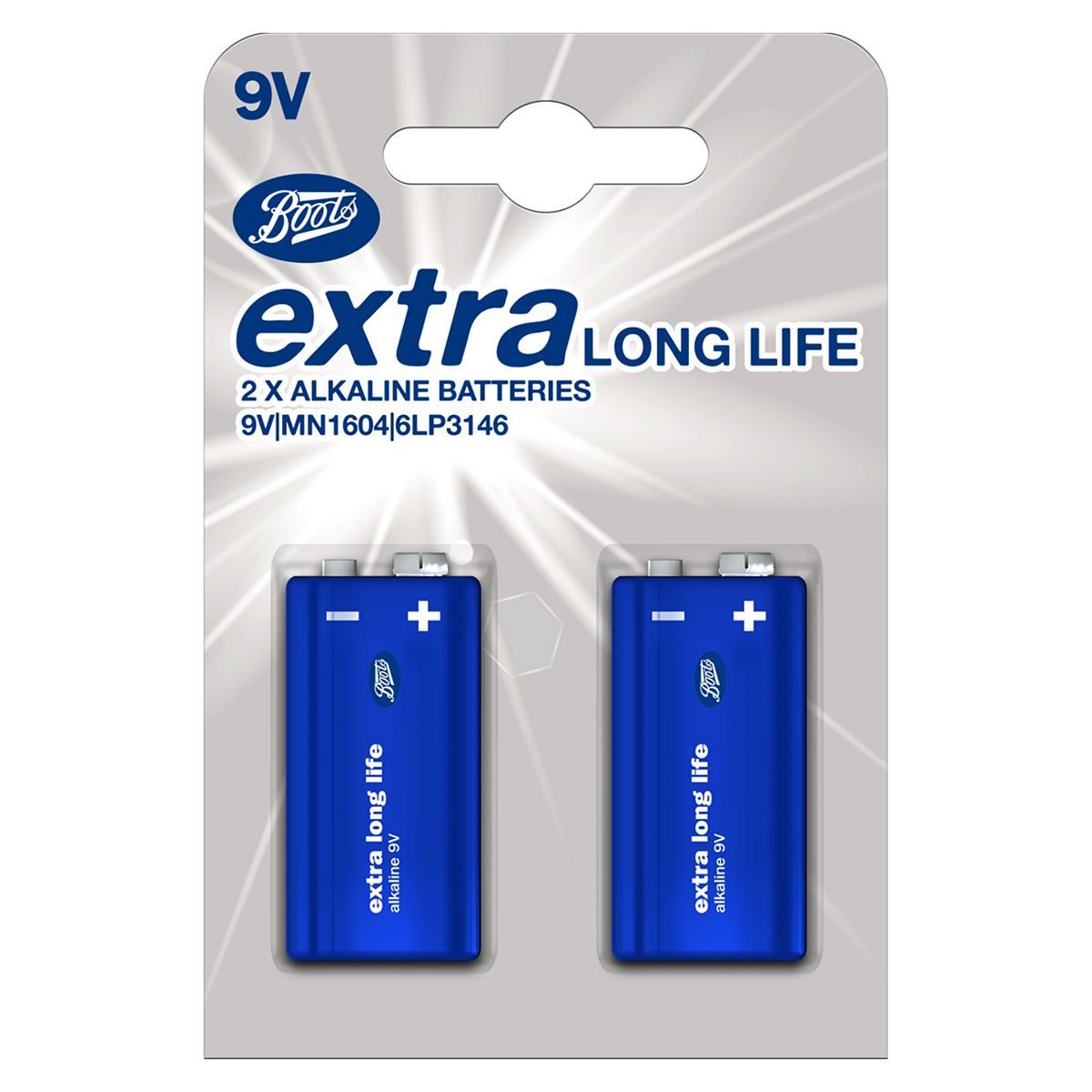 Boots extra lasting batteries 9V 2s - McGrocer