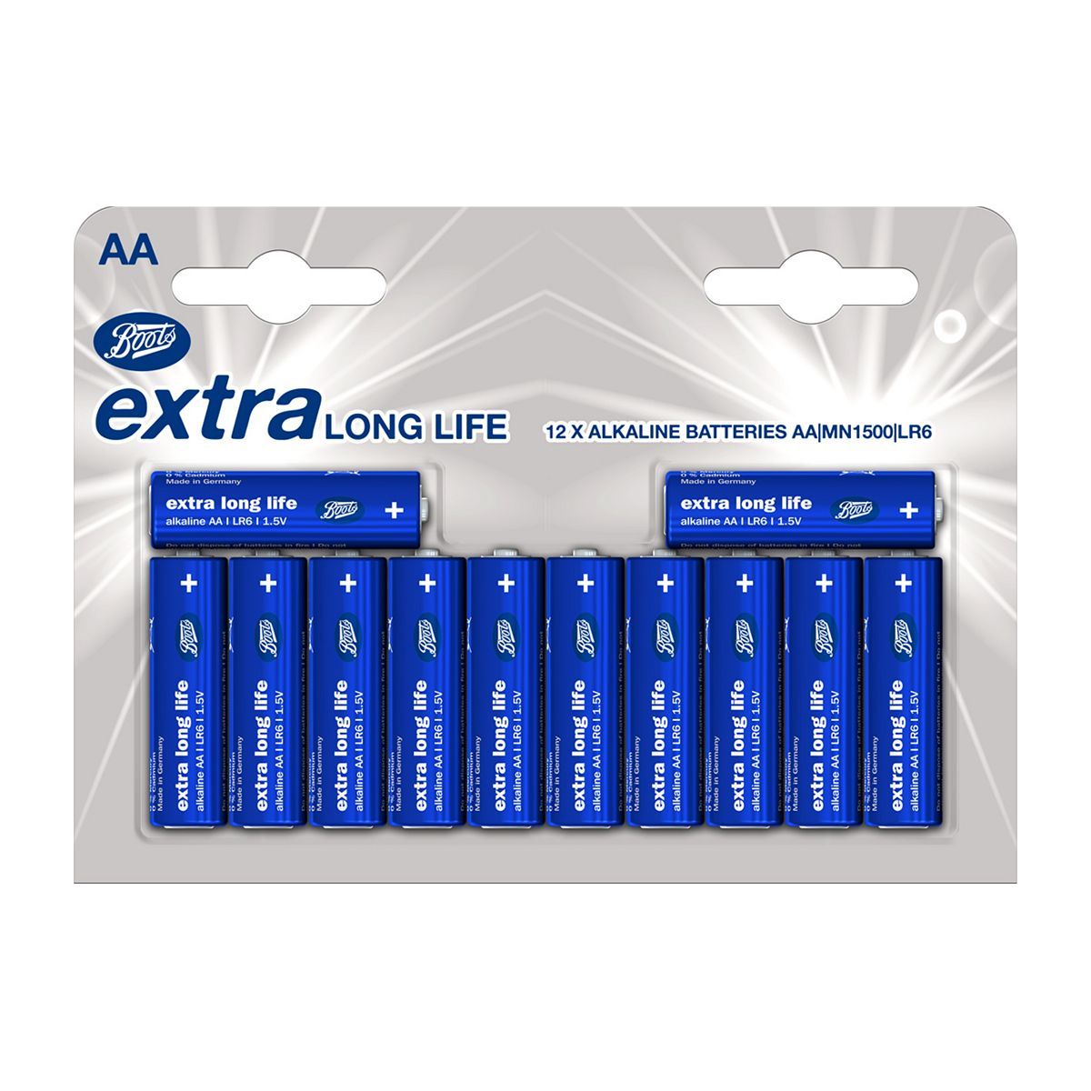 Boots extra lasting batteries AA 12s - McGrocer